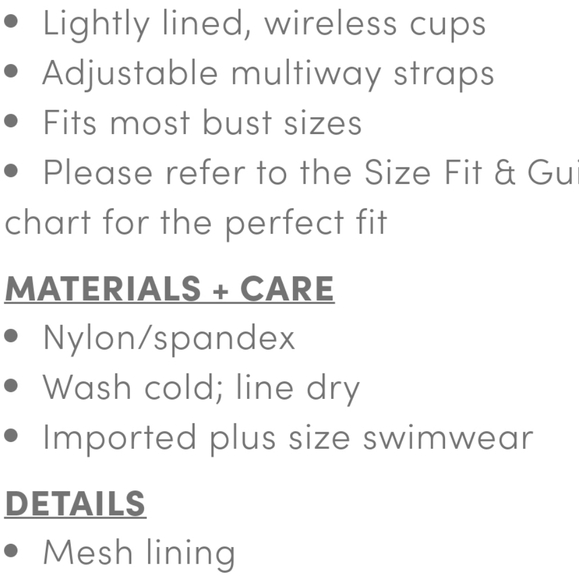 Plus Size 5X Torrid wireless tankini black swimsuit top 🏊♂️ swim swimsuit - Picture 4 of 8